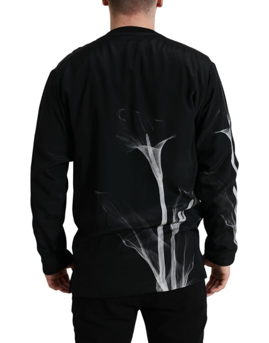 Calla-Lilie-Print Sweatshirt mit langen Ärmel und Rundhalsausschnitt - Image 3