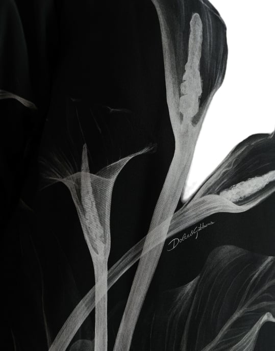 Calla-Lilie-Print Sweatshirt mit langen Ärmel und Rundhalsausschnitt - Image 5