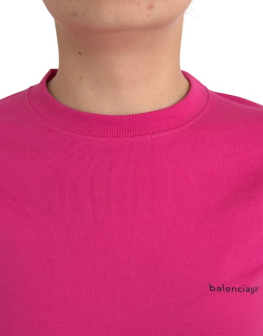 Balenciaga Logo T-Shirt Kurzarm Pink - Image 4