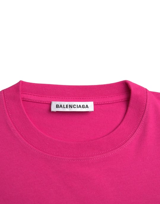 Balenciaga Logo T-Shirt Kurzarm Pink - Image 6