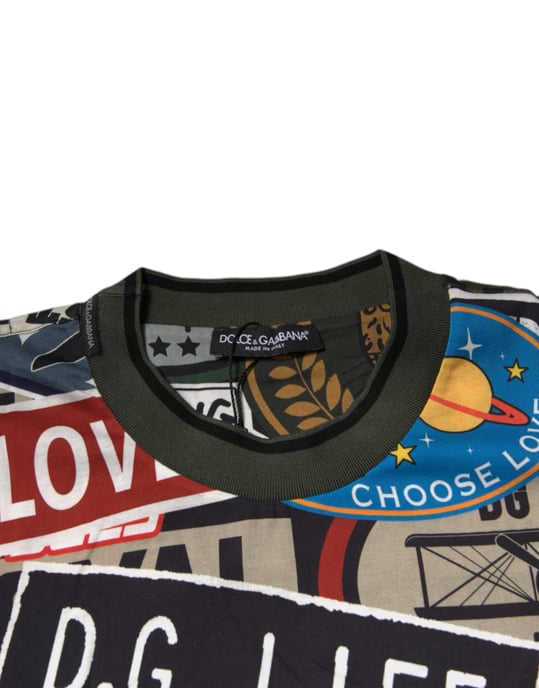 Patchwork Grafik T-Shirt - Image 5