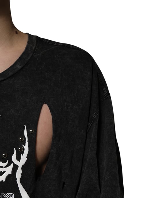 Leopard Grafik T-Shirt Abgetragen - Image 5