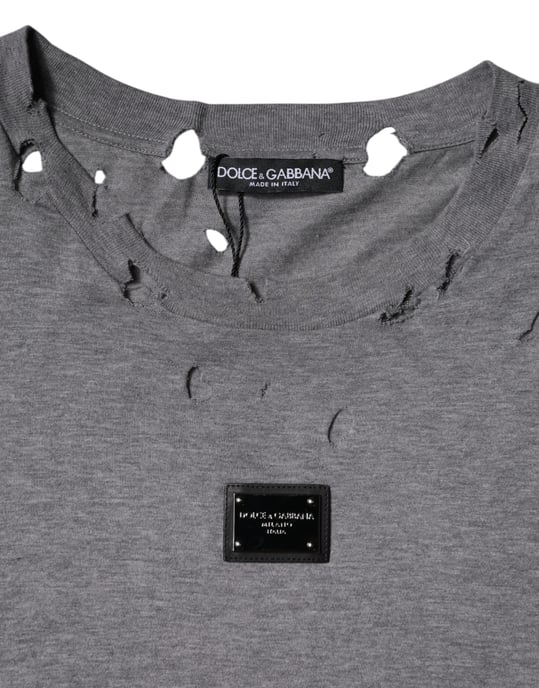 Abgedroschene T-Shirt mit Rissdetails - Image 4