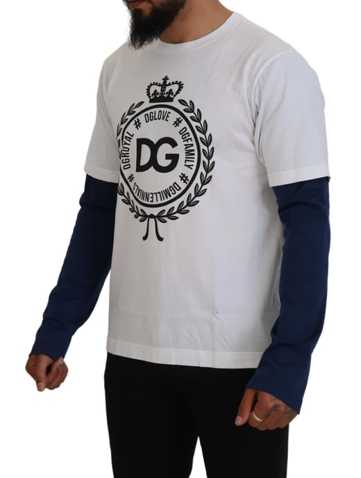 Dg Crest T-Shirt Weiß Langarm - Image 2