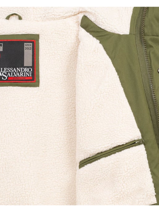 Alessandro Salvarini Herren Winterparka mit Teddyfell und Kapuze - Image 5