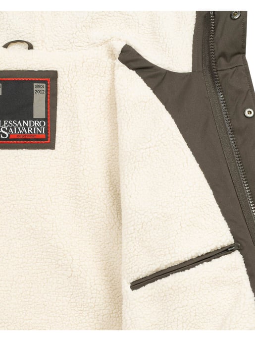 Alessandro Salvarini Herren Winterparka mit Teddyfell und Kapuze - Image 5