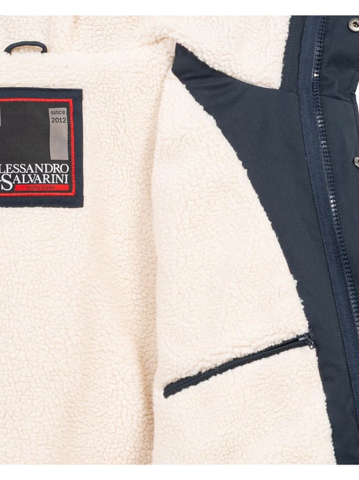 Alessandro Salvarini Herren Winterparka mit Teddyfell und Kapuze - Image 5