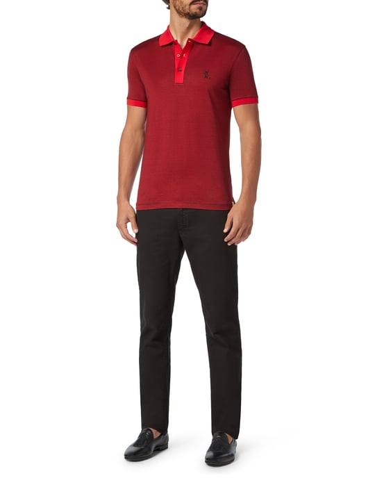 Billionaire Poloshirt mit Lion-Motiv - Rot - Image 2