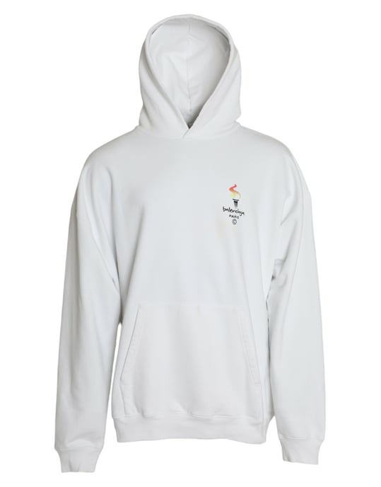 Olympische Fackel Logo Hoodie Oversized Strickwaren - Image 2
