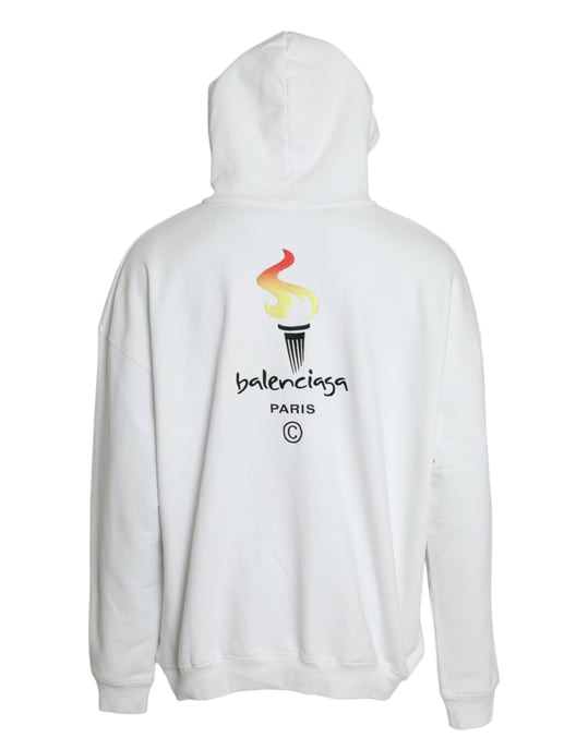 Olympische Fackel Logo Hoodie Oversized Strickwaren - Image 3
