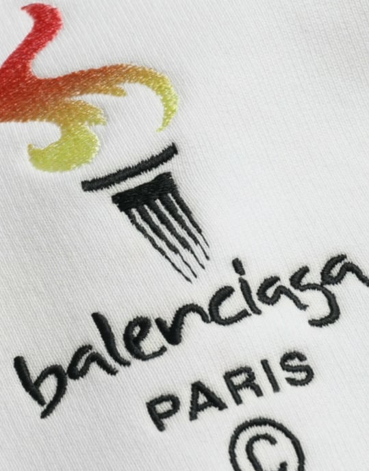 Olympische Fackel Logo Hoodie Oversized Strickwaren - Image 5