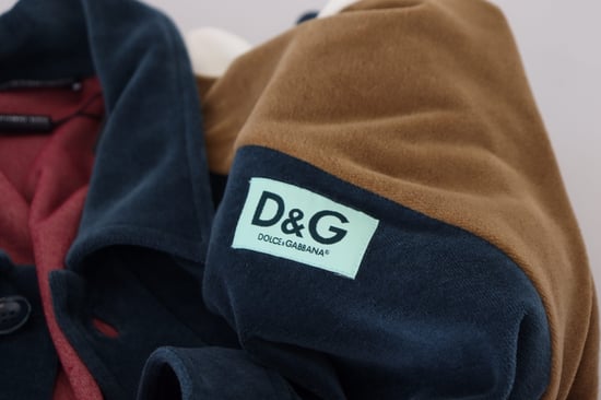Velours Sweatshirt mit Colorblock und Polokragen - Image 6