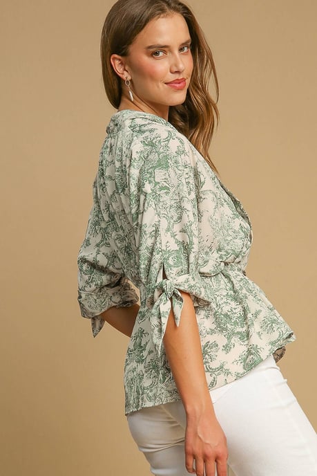 Toile-Druck Button-Down Hemd - Image 3