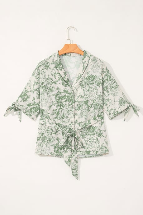 Toile-Druck Button-Down Hemd - Image 4
