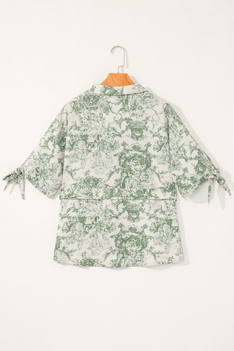Toile-Druck Button-Down Hemd - Image 5