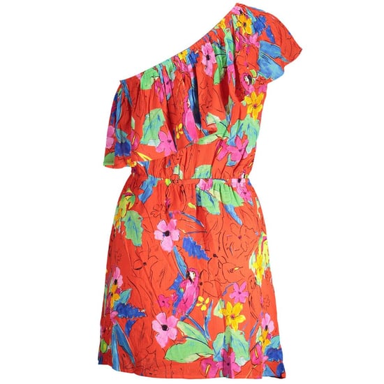 Blumenpapageien-Druckkleid mit lockerer Passform - Image 2