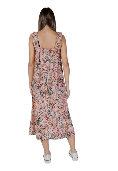 Bedrucktes Midi-Kleid Ärmellos Quadrat-Ausschnitt Kleid - Image 2