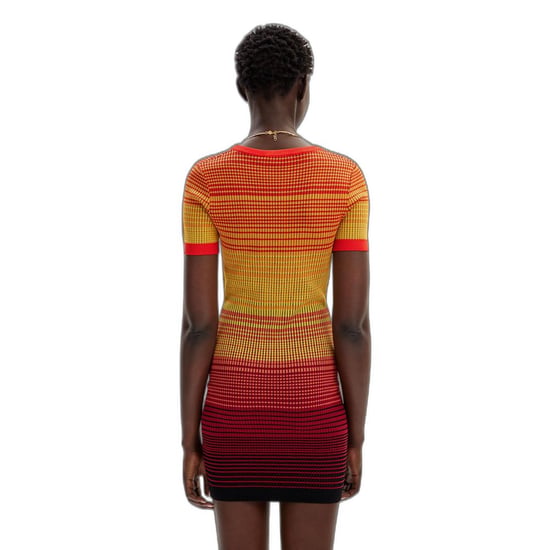 Palmbaum-Print Mini-Kleid Sunset Strickkleid - Image 5