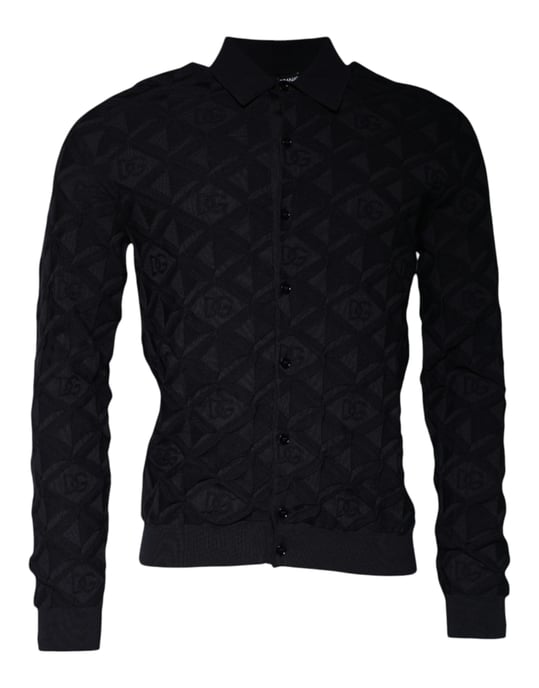 Strick-Cardigan mit geometrischem Muster und langen Ärmeln - Image 2