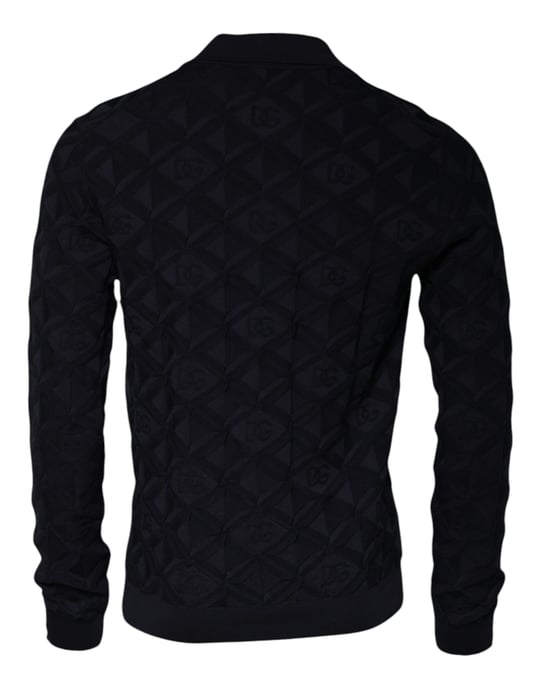 Strick-Cardigan mit geometrischem Muster und langen Ärmeln - Image 3