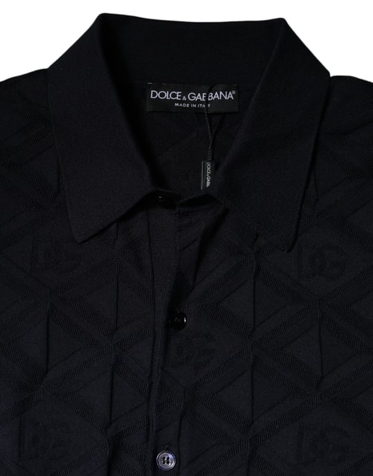 Strick-Cardigan mit geometrischem Muster und langen Ärmeln - Image 4