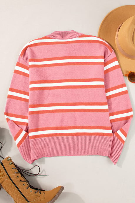 Gestreifter Strickcardigan - Image 3