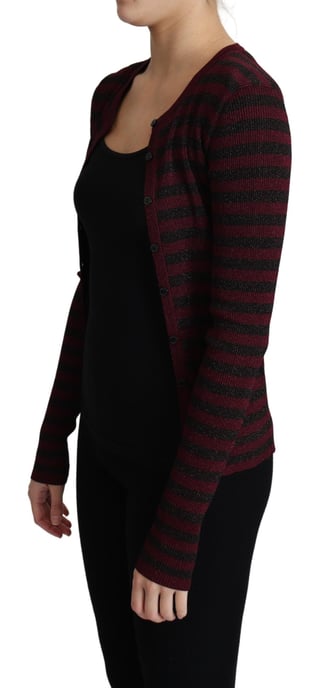Metallisch Gestreifter Cardigan Tsh5774 - Image 3