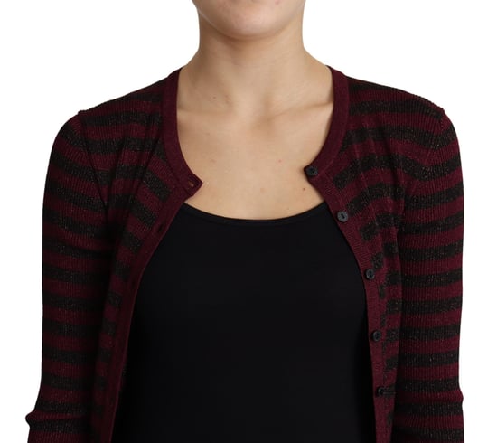 Metallisch Gestreifter Cardigan Tsh5774 - Image 5