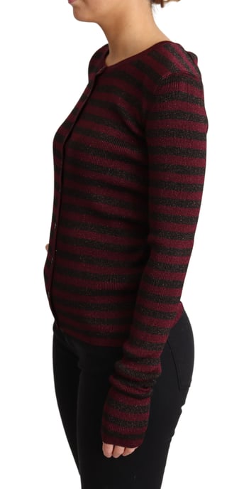 Metallisch Gestreifter Cardigan Tsh5774 - Image 6