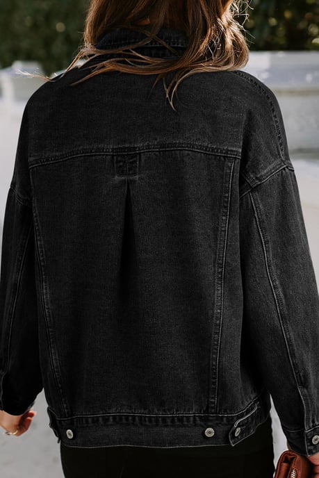 Übergrößen-Denimjacke mit langen Ärmeln - Image 5