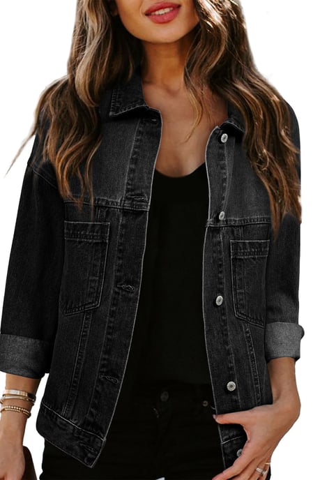 Übergrößen-Denimjacke mit langen Ärmeln - Image 6
