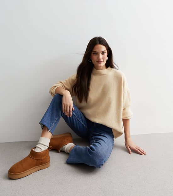 Feinstrick-Pullover Creme - Image 3