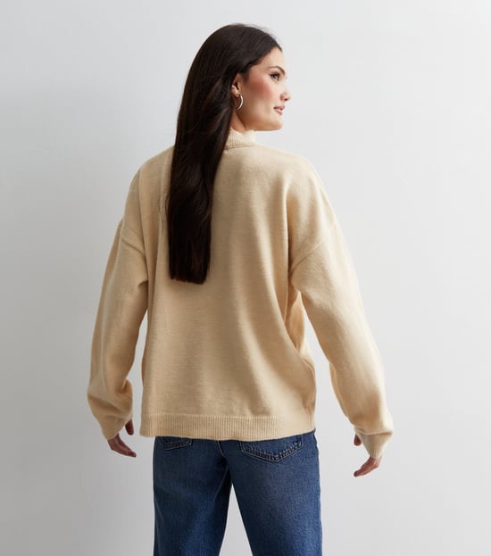 Feinstrick-Pullover Creme - Image 4