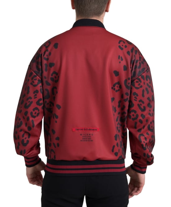 Leopard Bomberjacke Rot - Image 2