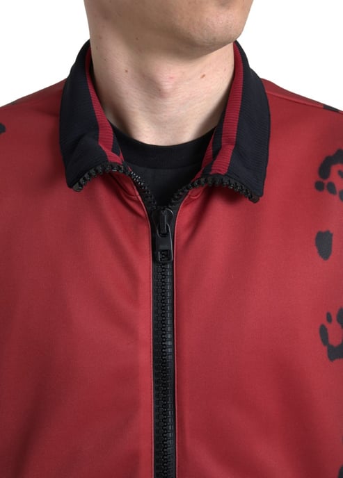Leopard Bomberjacke Rot - Image 3