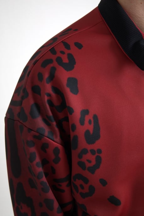 Leopard Bomberjacke Rot - Image 4