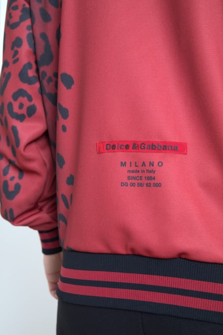 Leopard Bomberjacke Rot - Image 5