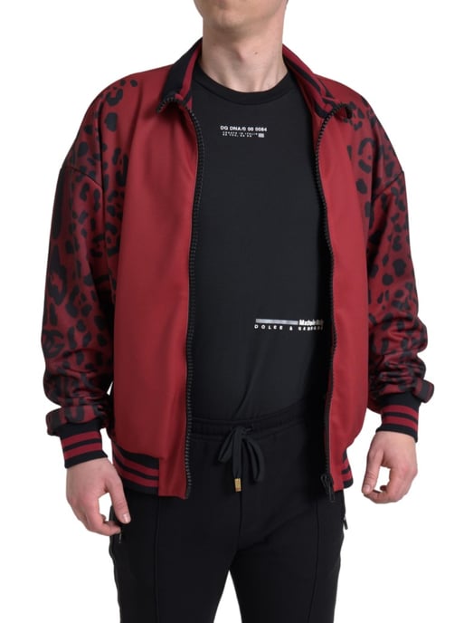 Leopard Bomberjacke Rot - Image 6