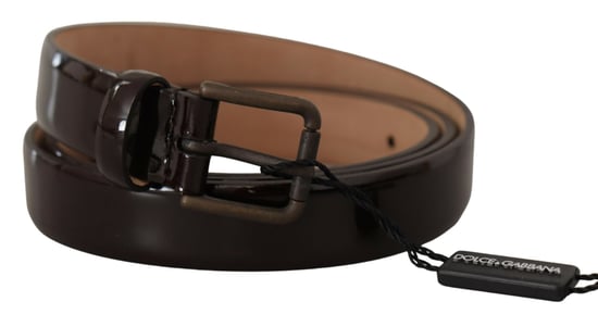 Leder-Gürtel aus Lackbraun - Image 2