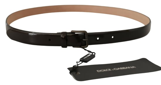 Leder-Gürtel aus Lackbraun - Image 3