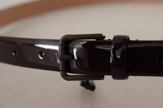 Leder-Gürtel aus Lackbraun - Image 4