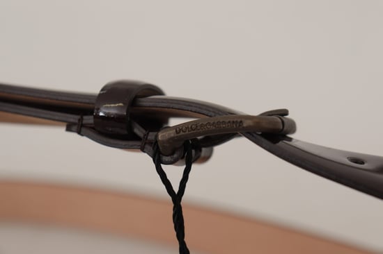 Leder-Gürtel aus Lackbraun - Image 5