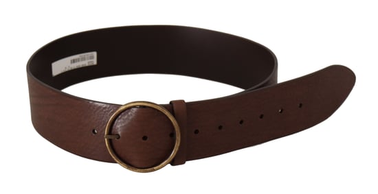 Leder Gürtel Braun Runde Schnalle - Image 3