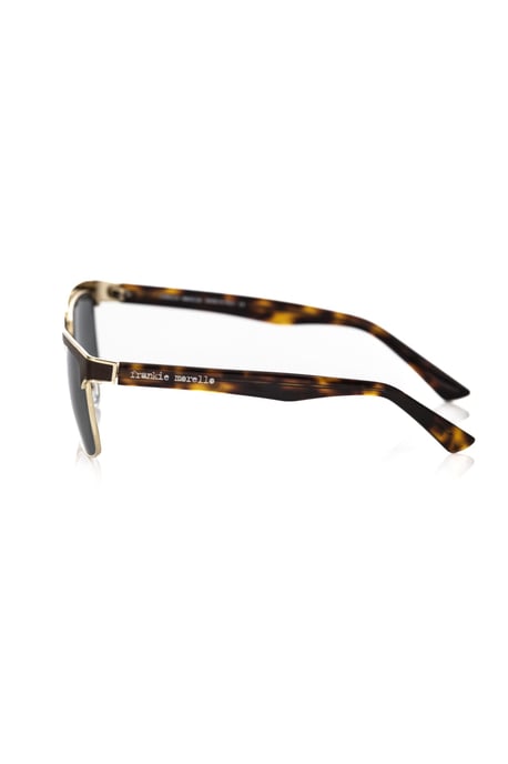 Quadratische Sonnenbrille mit Lederfassung - Image 3