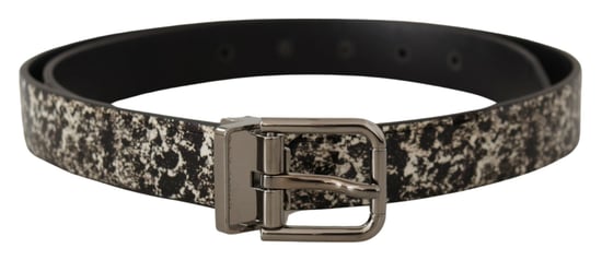 Bedruckter Leder Gürtel Schwarz und Weiß - Image 1