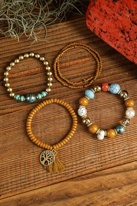 Perlenarmband-Set mit Baum-des-Lebens-Anhänger - Image 2