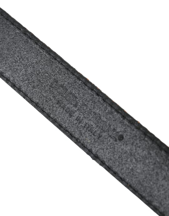 Metallischer Leder Gürtel Braun - Image 4