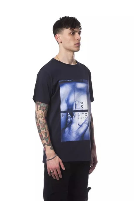 Nicolo Tonetto Graphic-T-Shirt im Milano-Stil - Marineblau - Image 2