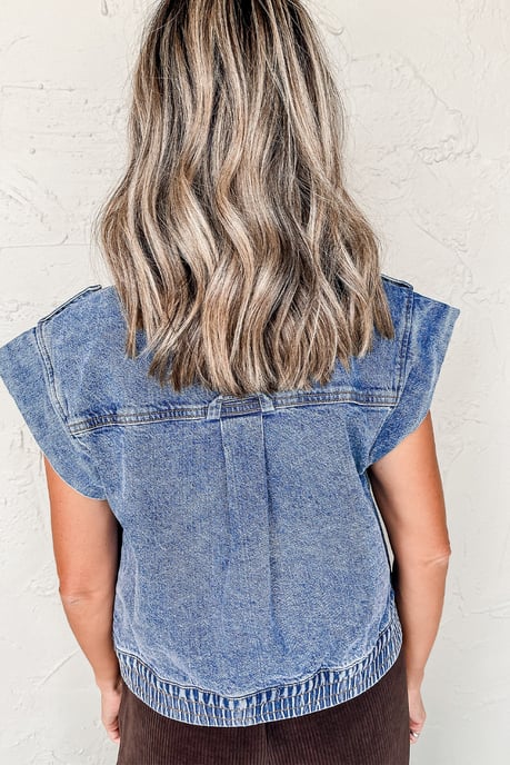 Jeansweste Cropped Relaxed - Image 3