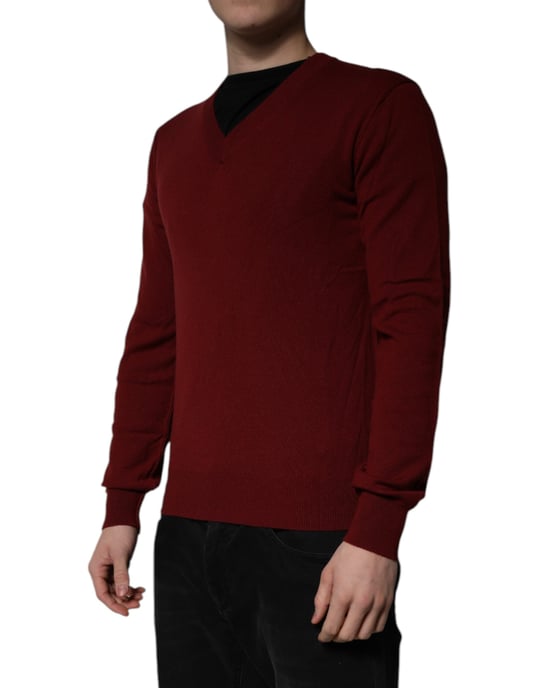 Merino-Wolle V-Ausschnitt Pullover - Image 3